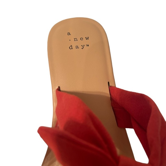 A New Day Red Sandals Size 8 1/2 NWOT - Picture 5 of 7